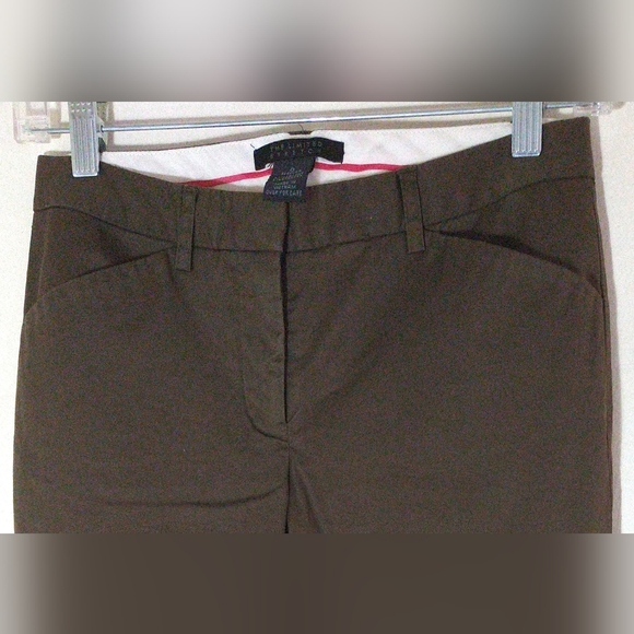 THE LIMITED MISSES TEENS SIZE 0 REGULAR PANTS STRETCH DEEP OLIVE GREEN NWOT. - Picture 3 of 6